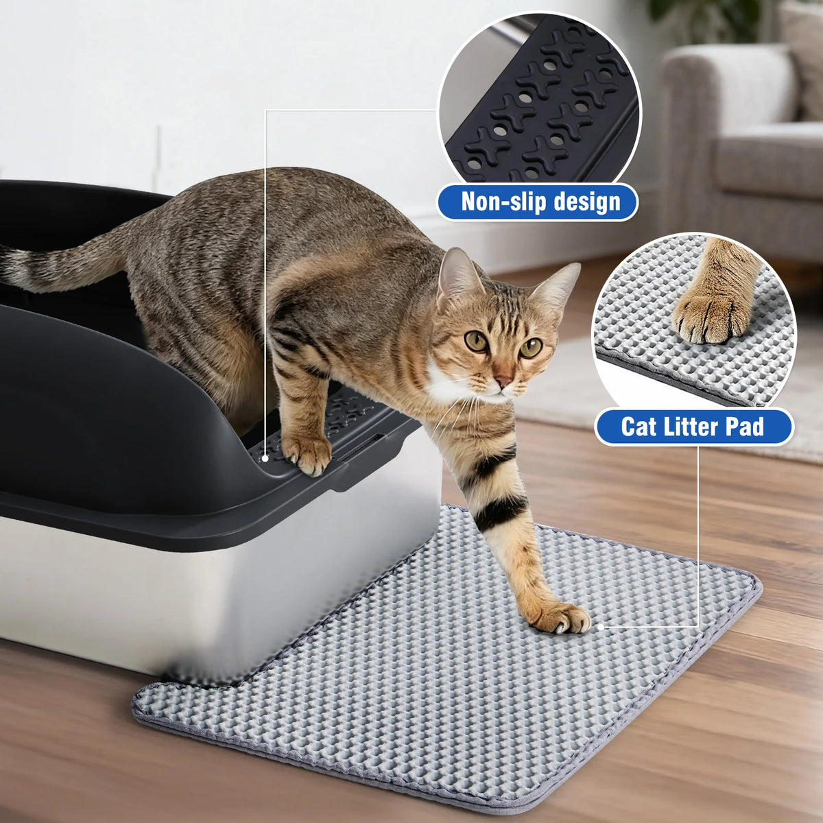 Stainless Steel Cat Litter Box With Lid And Odor Control