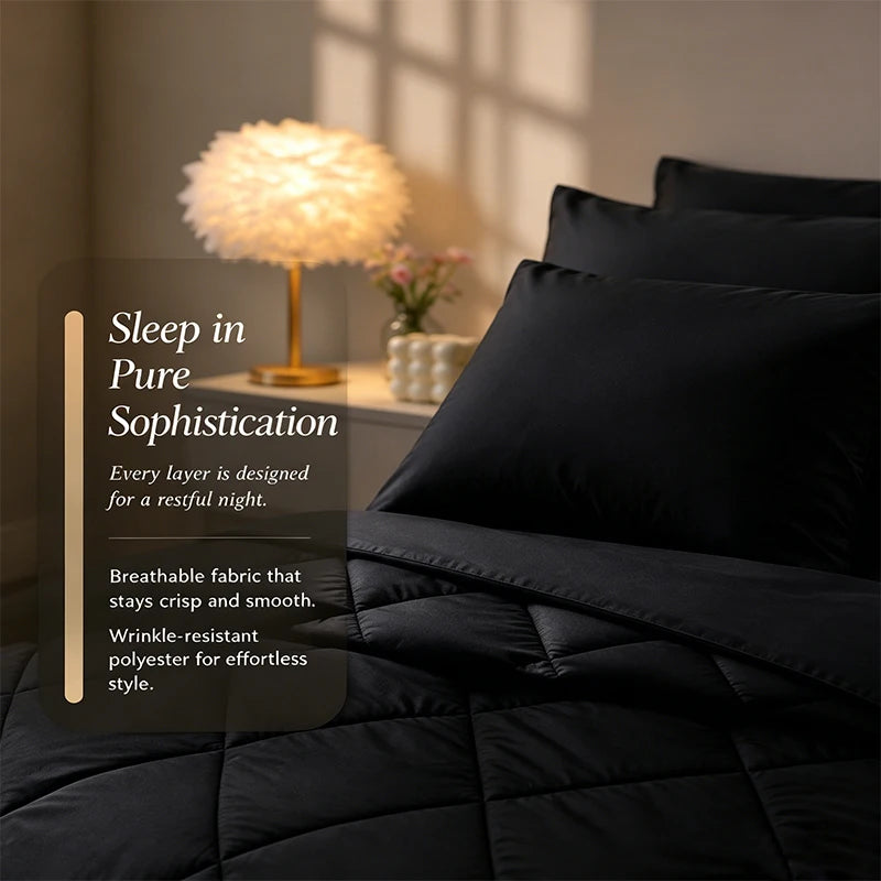 easYum Quilted Bedding Set With Comforter Sheets And Pillowcases