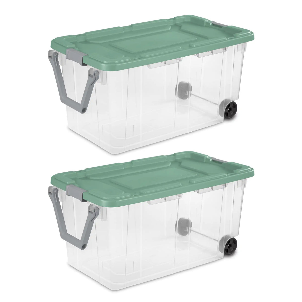 Sterilite Industrial Wheeled Plastic Storage Container With Handle
