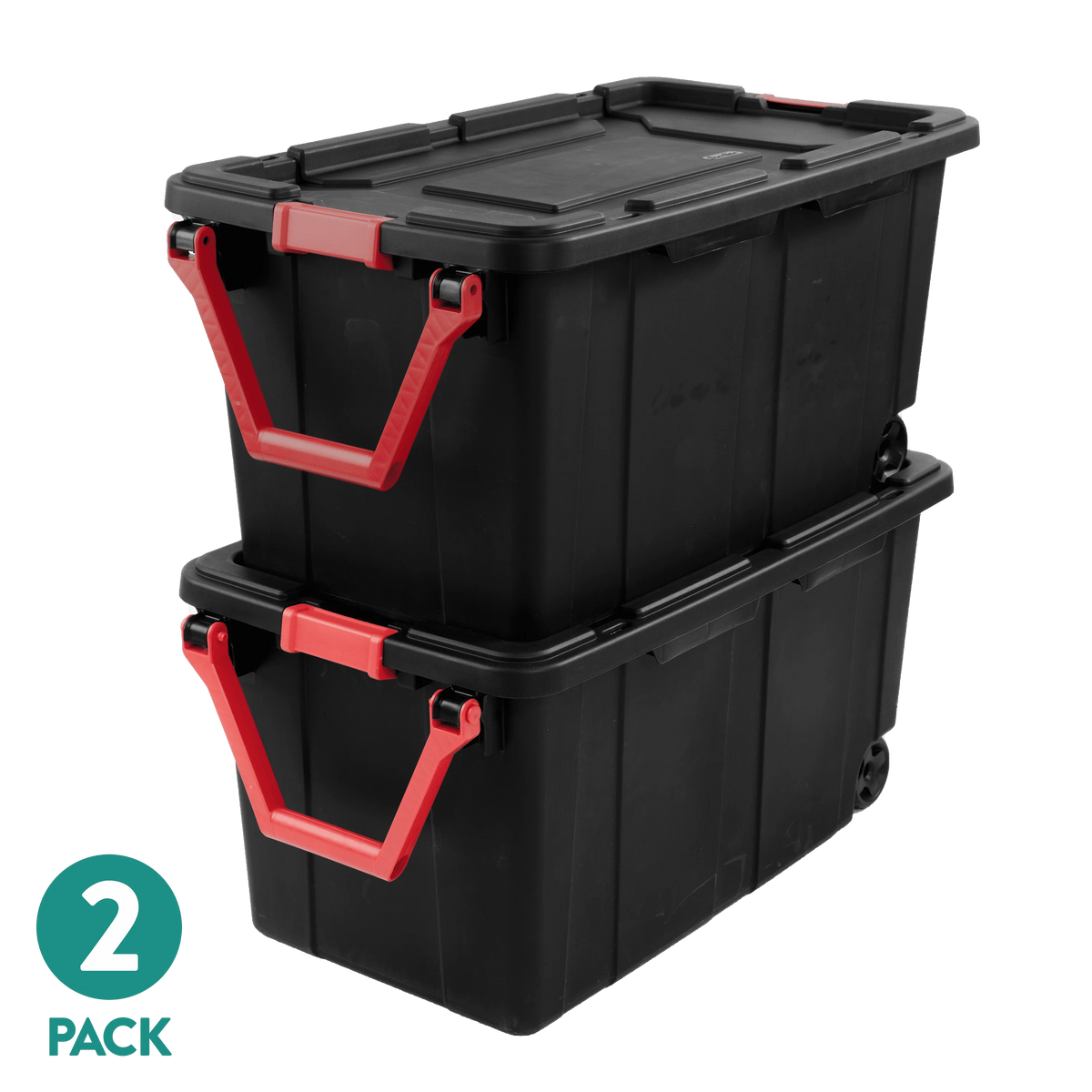 Sterilite Industrial Wheeled Plastic Storage Container With Handle