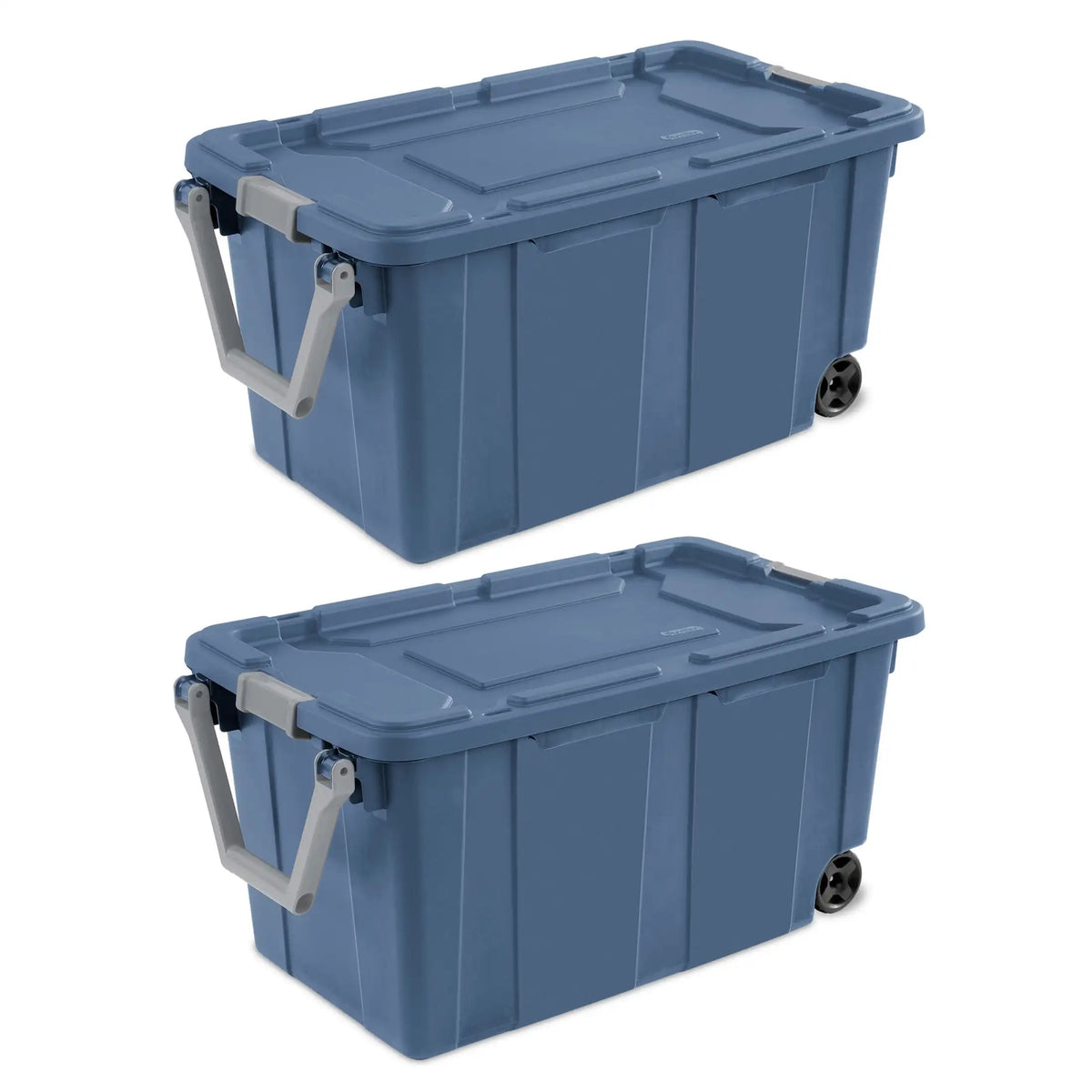 Sterilite Industrial Wheeled Plastic Storage Container With Handle