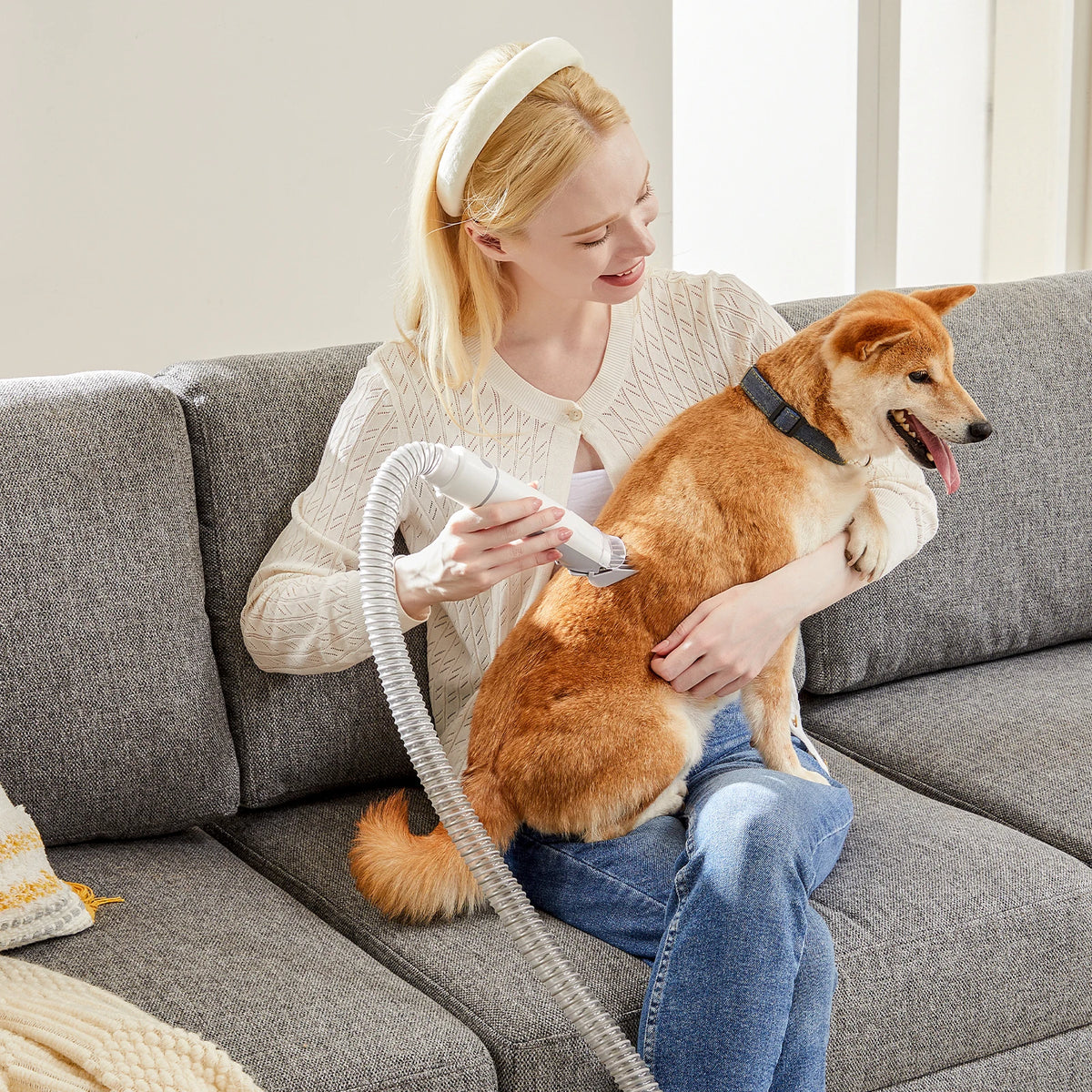 JHK Pet Grooming Vacuum Kit with Clippers and Grooming Tools