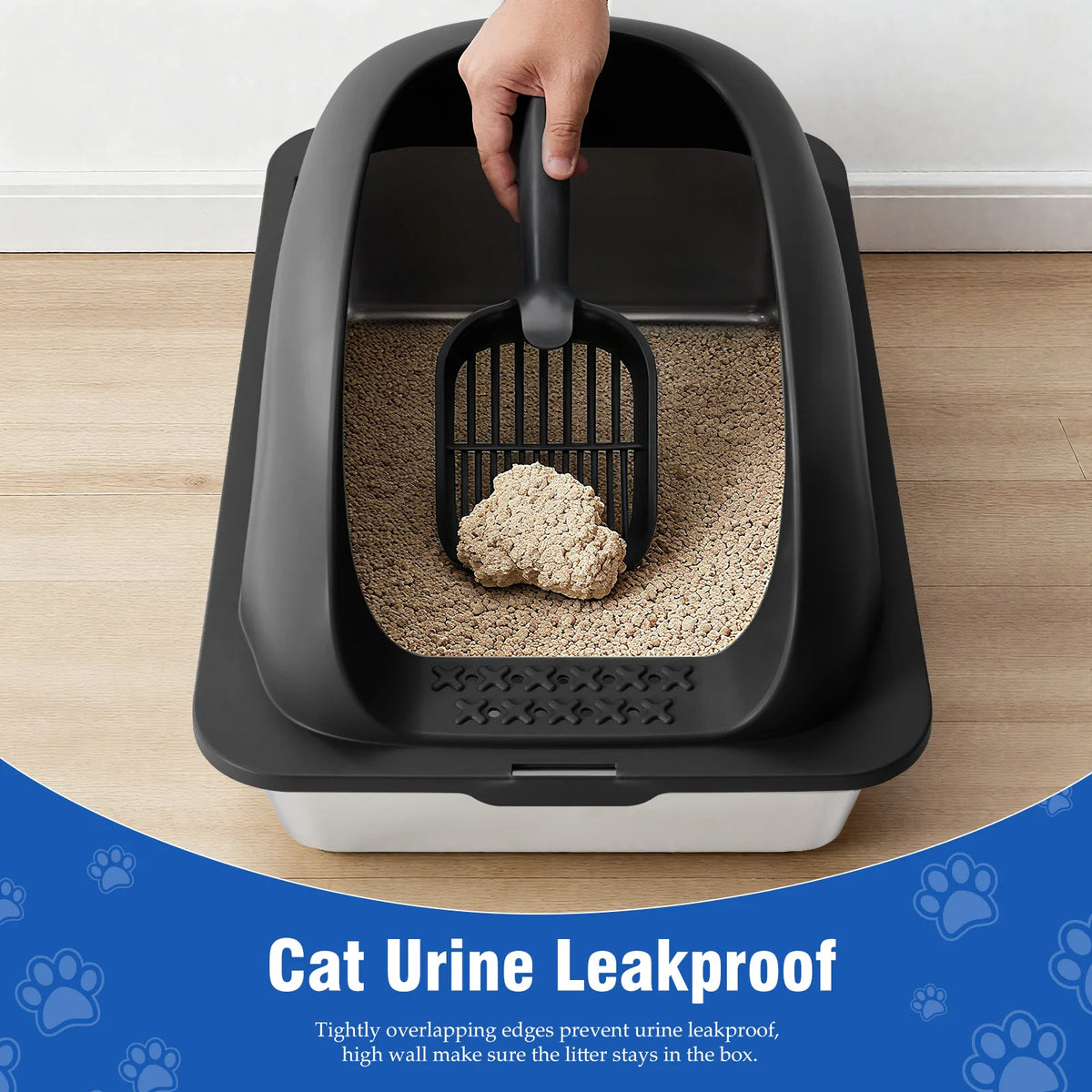 Stainless Steel Cat Litter Box With Lid And Odor Control