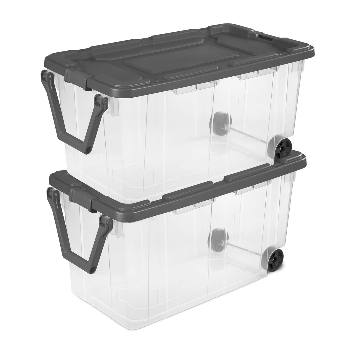 Sterilite Industrial Wheeled Plastic Storage Container With Handle